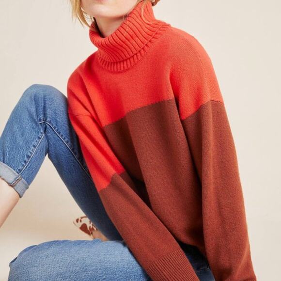 Anthropologie Colorblocked Turtleneck Sweater - Picture 10 of 10